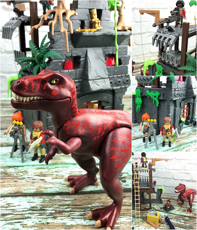 Kids Playmobil T Rex Building Toy Play Set Boy Gift Glow In Dark Dinosaur New 