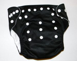 black reusable diaper