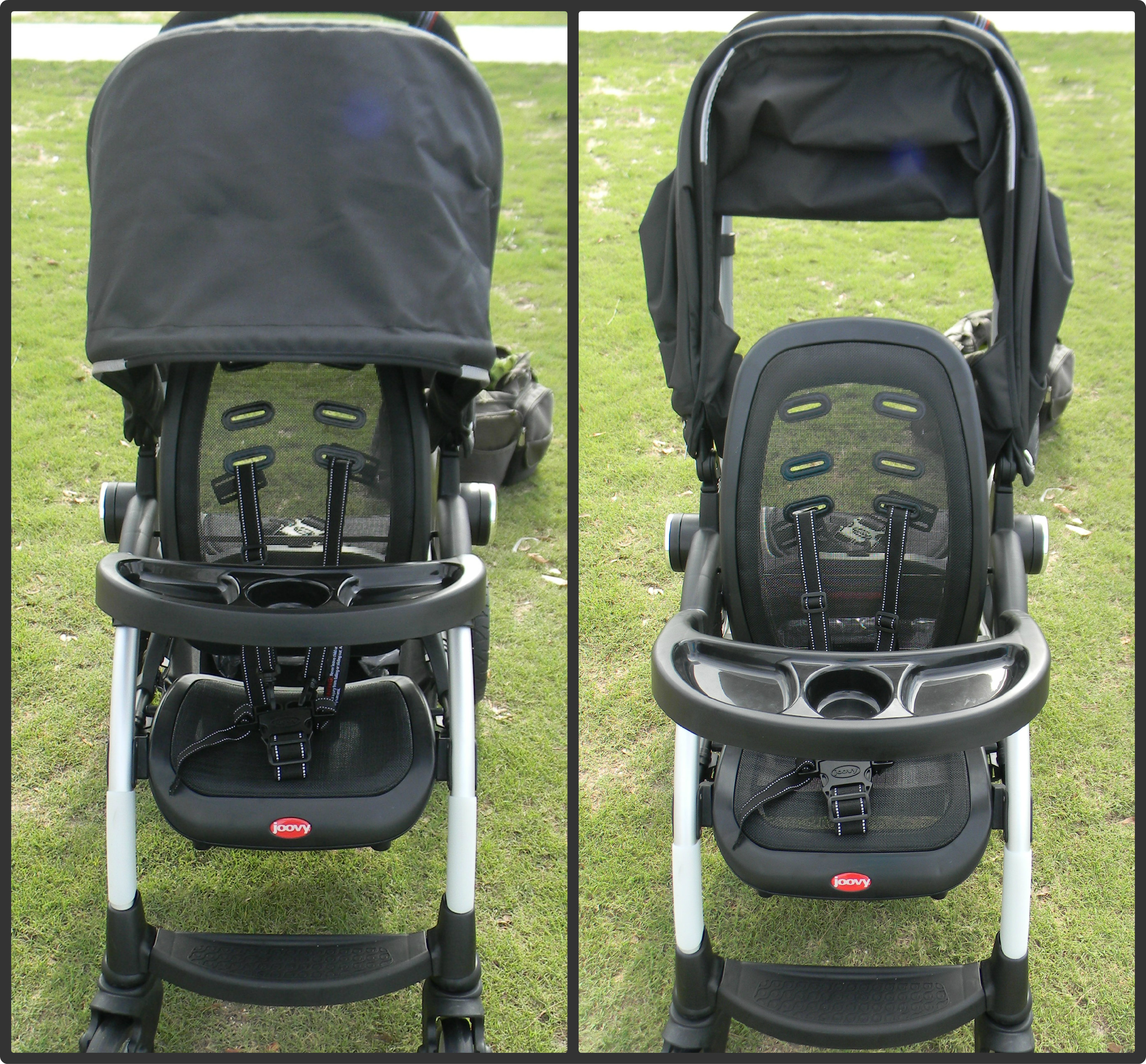 stroller with mesh back