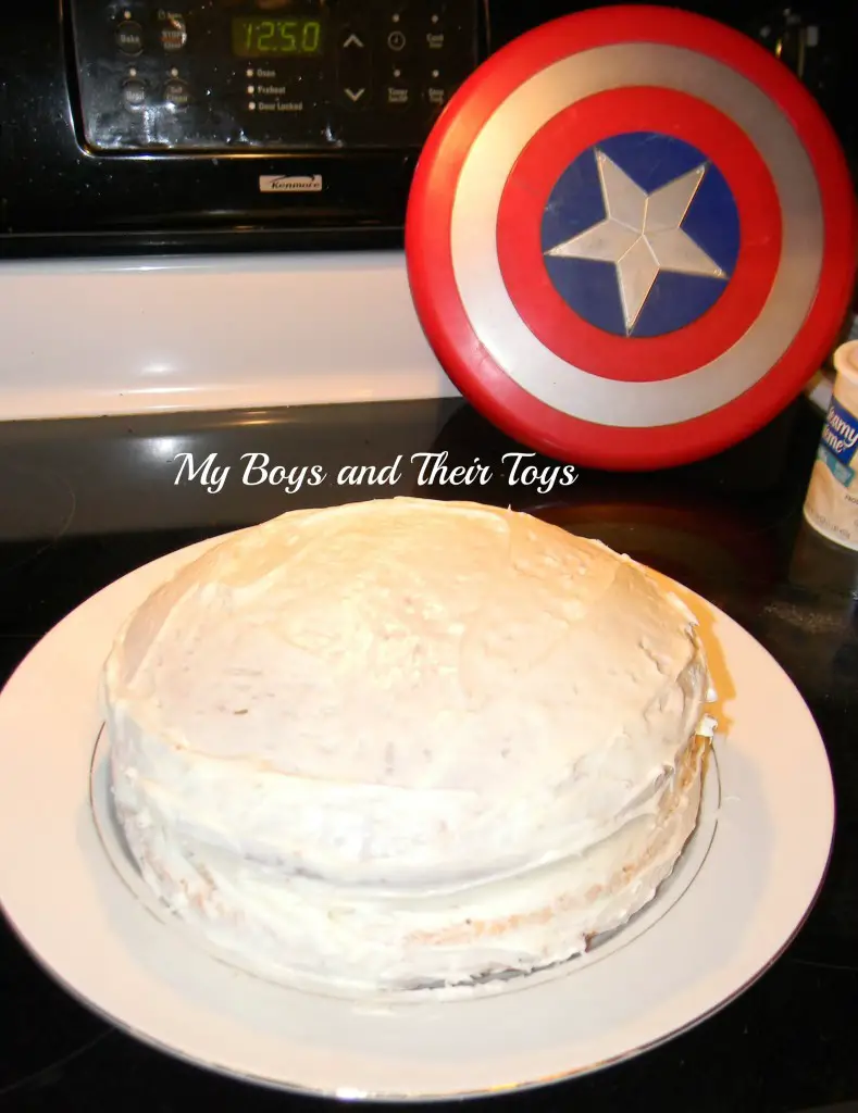 captain america shield cake