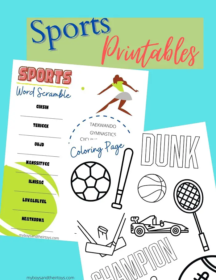 sports coloring sheets