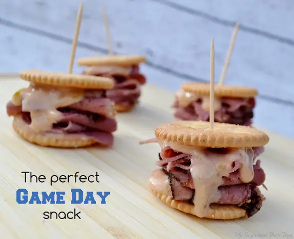 game day bites ritz crackers with pastrami