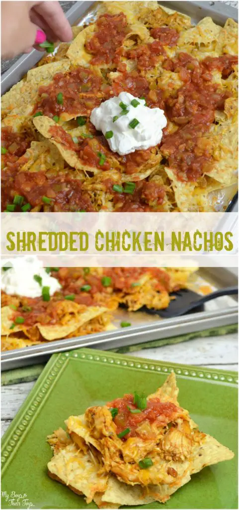shredded chicken nachos