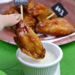bourbon wings and blue cheese dip