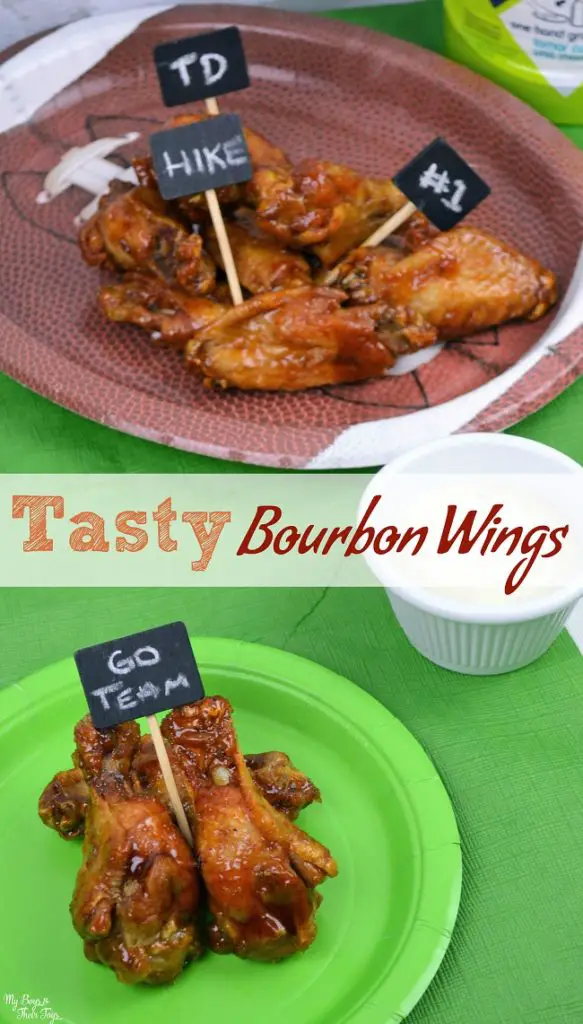 tasty bourbon chicken wings football themed party