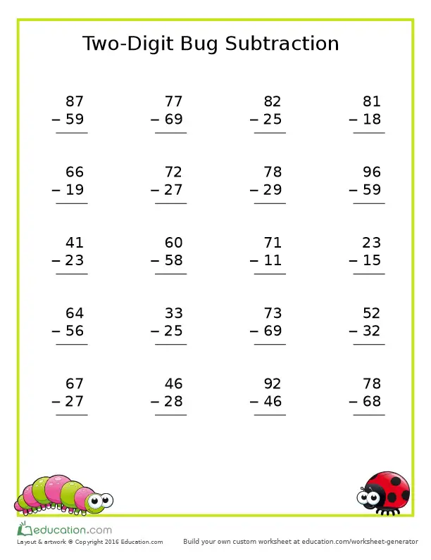 2nd grade math worksheet