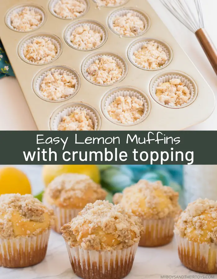 easy lemon muffins in baking pan