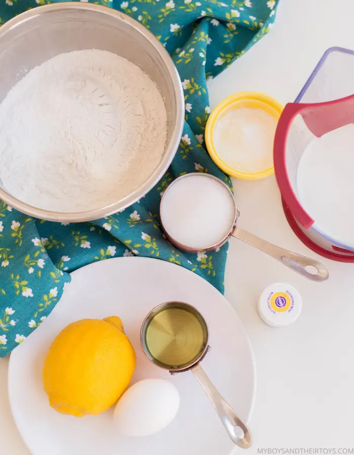 lemon muffins ingredients flour, sugar, egg, lemon