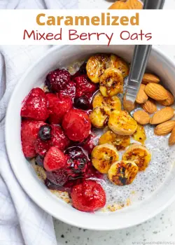 caramelized mixed berry oats