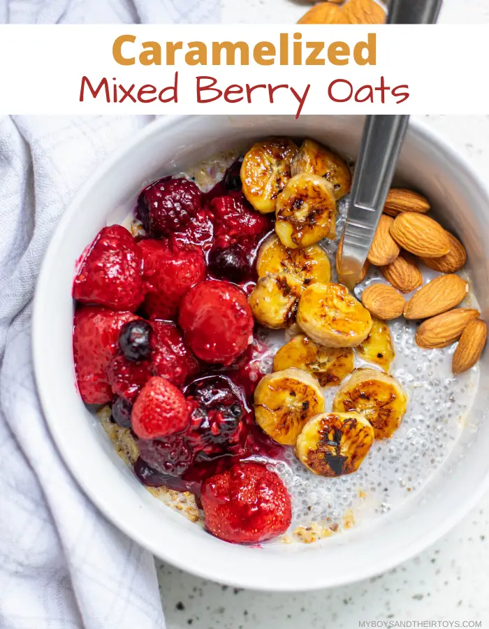 carmelized mixed berry oats