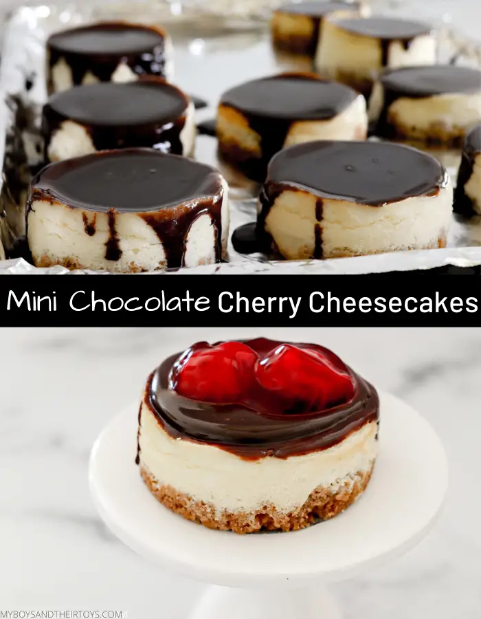 chocolate ganache cherry cheesecakes recipe 