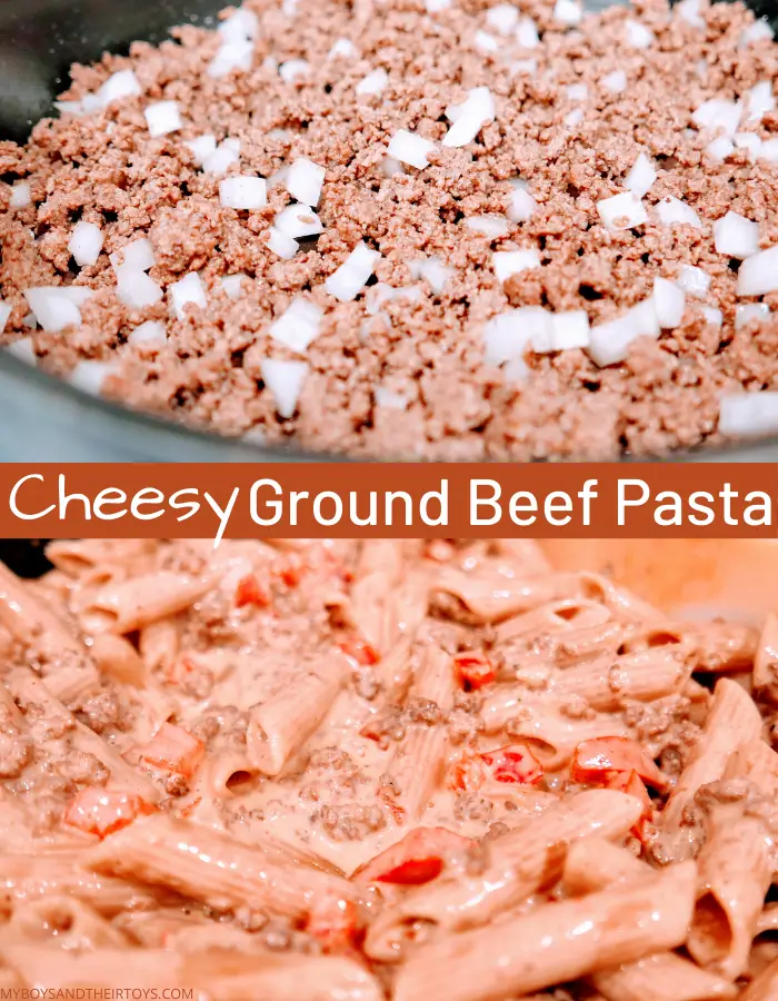 cooking ground beef pasta cheese