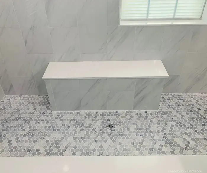 double shower bench