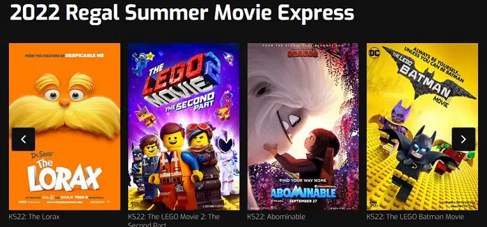 Regal Summer Movie Express