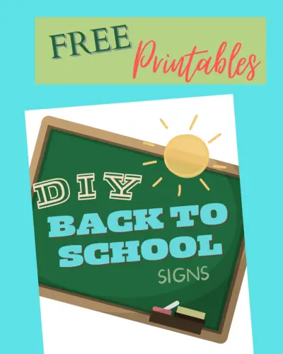 back to school signs printable