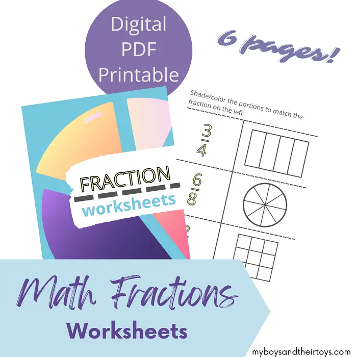 simple fractions worksheets
