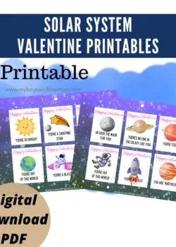 solar system valentine printables