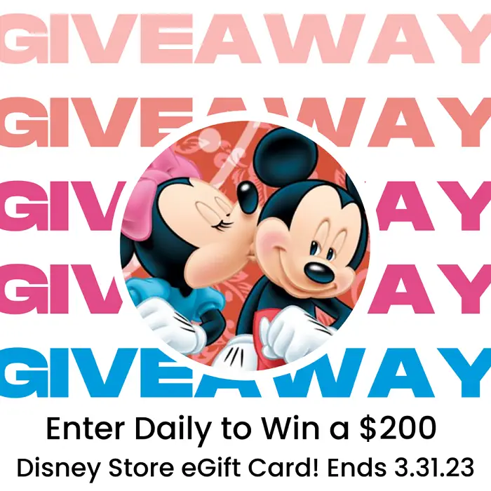 $200 Disney Store Giveaway. Ends 3.31.23